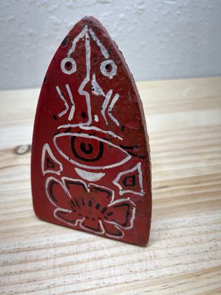 Sujetalibros plancha antigua roja