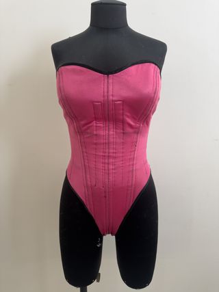 Body Corsé Rosa Fluor Talla Única