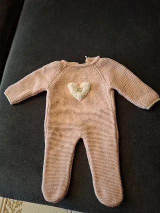 Buzo lana bebé 6 meses corazón