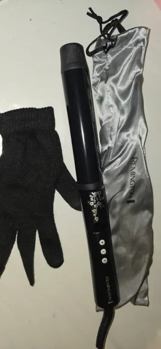 Rizador Remington Negro y Plateado