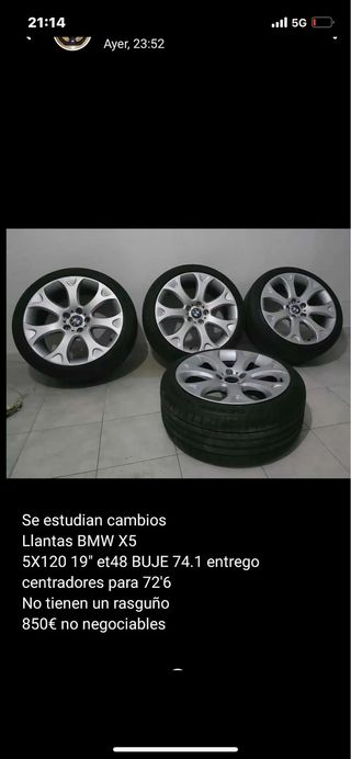 llantas BMW x5 19”