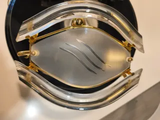 Aplique de pared doble negro y dorado