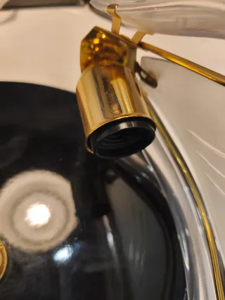 Aplique de pared doble negro y dorado