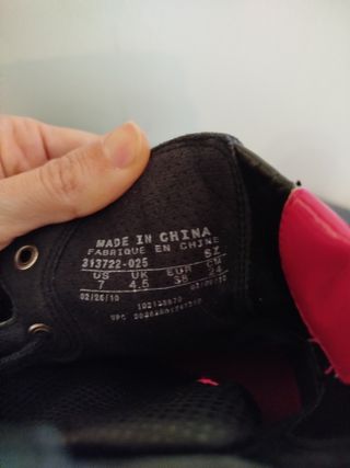 Zapatillas Nike altas negras y rosas T38