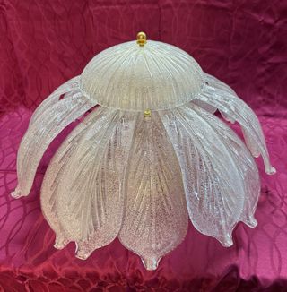 Murano – Plafoniera in vetro a Foglie ‘70