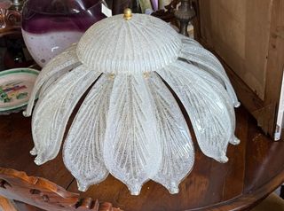 Murano – Plafoniera in vetro a Foglie ‘70