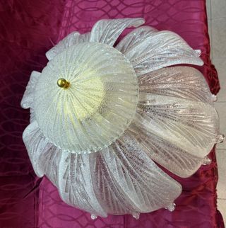 Murano – Plafoniera in vetro a Foglie ‘70