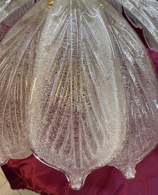 Murano – Plafoniera in vetro a Foglie ‘70