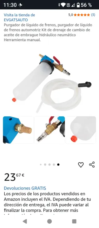 Kit Purgador Líquido Frenos Neumático