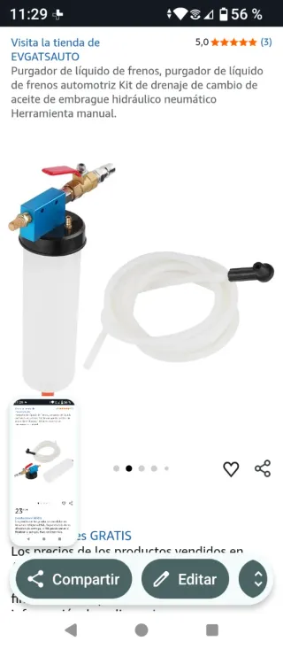 Kit Purgador Líquido Frenos Neumático