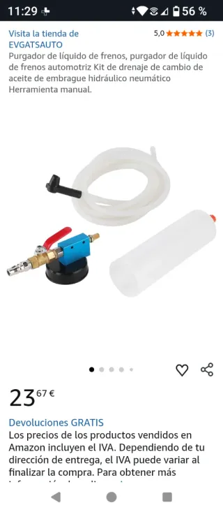 Kit Purgador Líquido Frenos Neumático