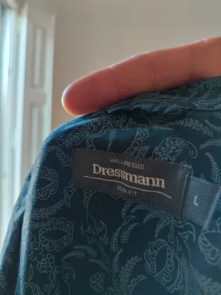 Camisa Hombre Estampada Azul