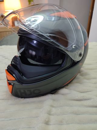 Casco Integral HJC F70 Negro y Naranja
