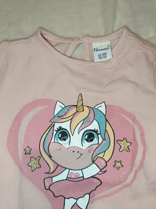 Conjunto unicornio niña rosa y vaqueros Talla 24m