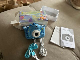 Cámara Digital Infantil Dinosaurio Azul