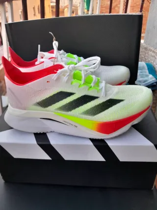 Adidas Adizero Boston 12 Mujer Naranja/Blanco