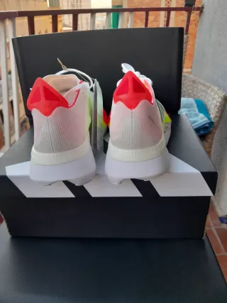 Adidas Adizero Boston 12 Mujer Naranja/Blanco