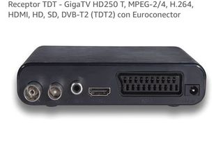 Receptor TDT GigaTV HD250 T DVB-T2