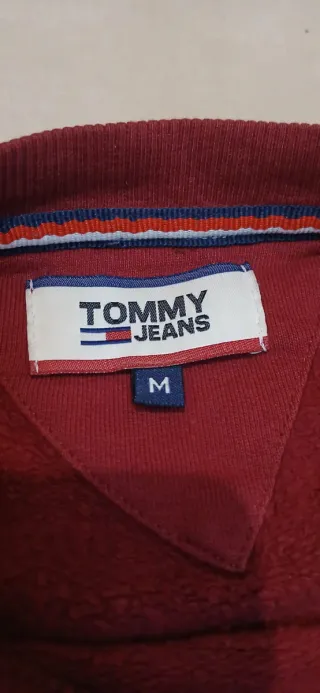 Felpa Tommy Hilfiger Logo Rosso Bianco