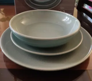 Vajilla Aveiro Turquesa Cerámica