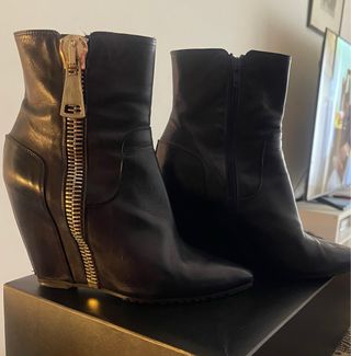 Stivaletti Dixie n.40 neri con zip dorata