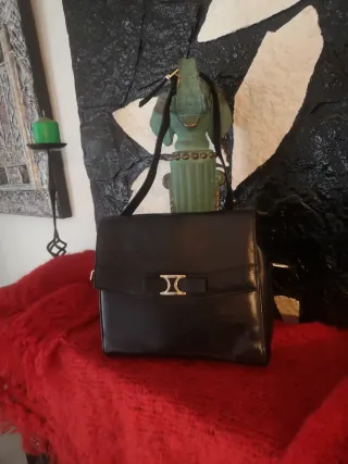 Bolso Piel Negro Corte Inglés