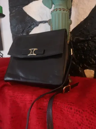 Bolso Piel Negro Corte Inglés
