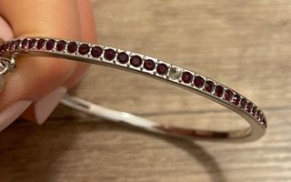 Bracciale Swarovski Cuore Rosso Argento