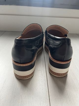 Mocasines Pull&Bear suela alta negros