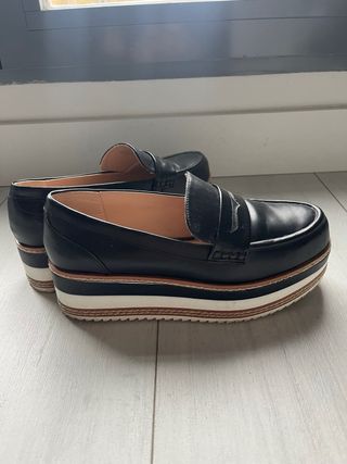 Mocasines Pull&Bear suela alta negros