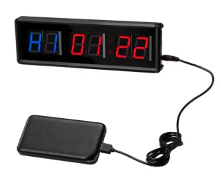 Temporizador Gimnasio LED Negro