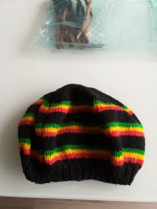 Gorro Rasta Rayas Multicolor Negro