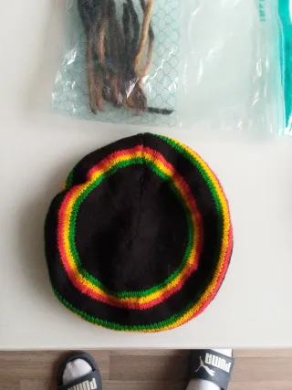 Gorro Rasta Rayas Multicolor Negro