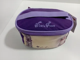 Neceser Victoria Francés Morado Beige 12x23x16