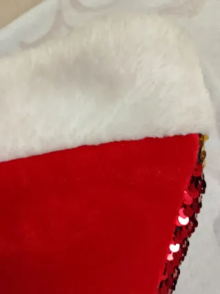 Cappellino Babbo Natale Paillettes Rosse e Oro