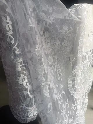 Mantilla Fallera Blanca niña/adulta
