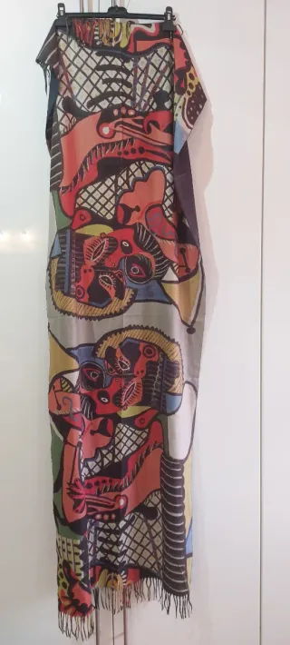 Sciarpa donna fantasia Picasso multicolor