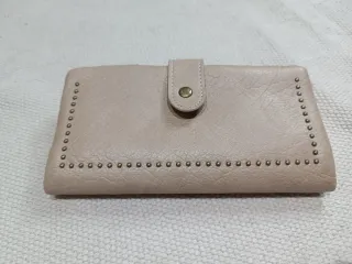 Cartera Billetera Mujer Beige Espacio Tarjetas