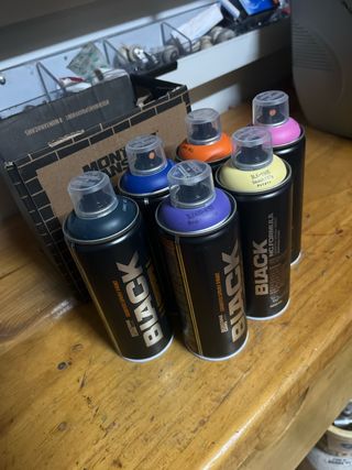 Lote Pintura Spray Montana Cans black.