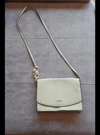 Bolso Tiffosi Beige y Dorado