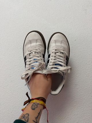 Adidas Samba Plataforma Blanco/Marrón