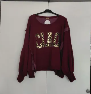 Sudadera mujer burdeos