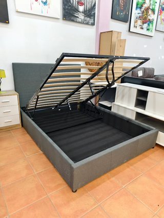 OFERTA!! Cama Canapé con Cabecero Gris