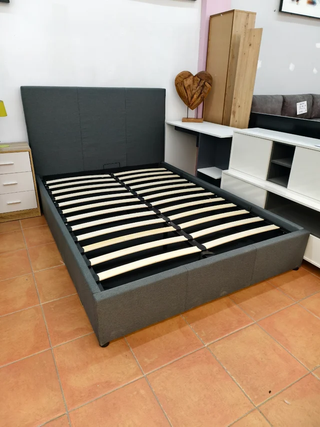 OFERTA!! Cama Canapé con Cabecero Gris