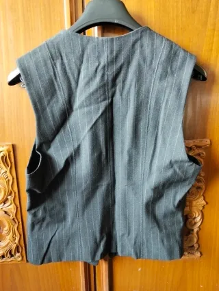 Gonna e gilet gessato