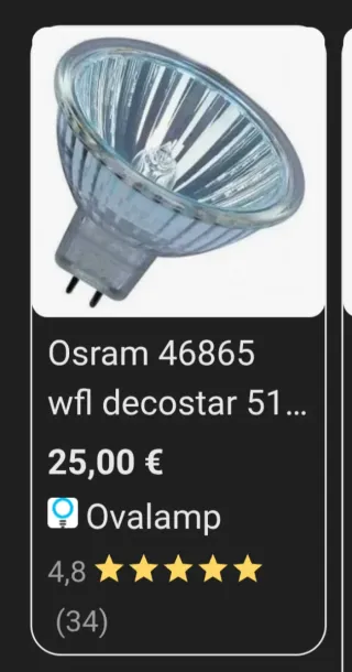 Lote 120 Bombillas Halógenas Osram Titan