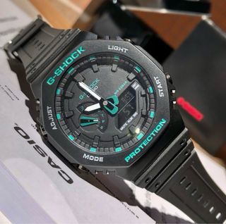 Reloj Casio G-Shock GA-2100-1A Negro y Turquesa