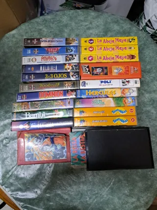 25 VHS Infantiles y Manga Variados