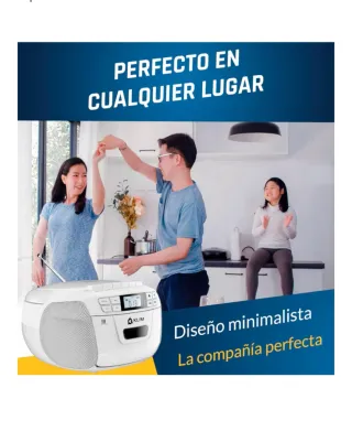 Reproductor CD/Cinta KLIM Blanco