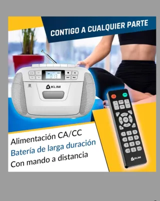 Reproductor CD/Cinta KLIM Blanco